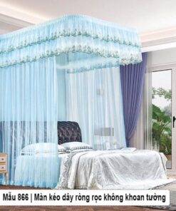 Màn khung ròng rọc kéo dây tăng chỉnh được chiều cao không khoan tường