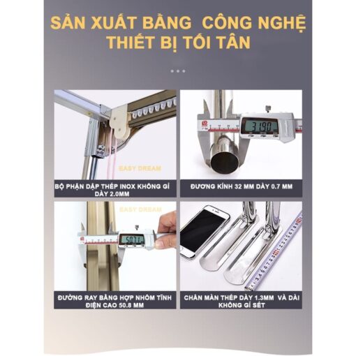 Màn khung ròng rọc kéo dây không khoan tường - hàng cao cấp EASY DREAM hiện đại sang trọng - Hình ảnh 7
