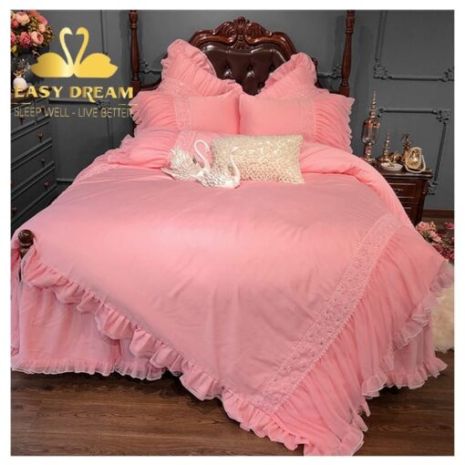 🔥HOT DEAL🔥 BỘ GA + 2 VỎ GỐI -Kết hợp màn khung không khoan tường siêu đẹp- Trang trí phòng ngủ - phòng cưới - decor - Hình ảnh 4