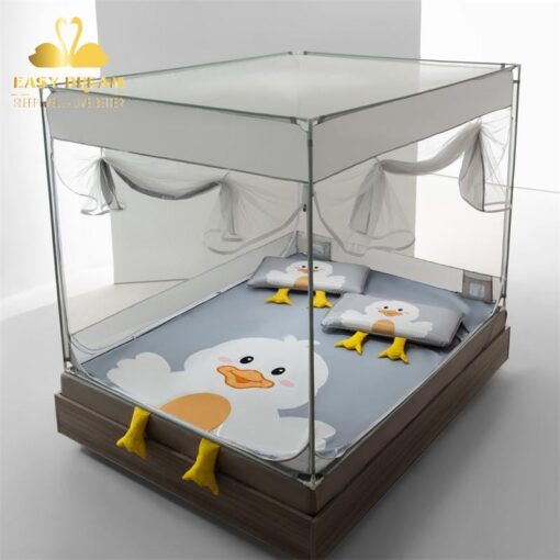 Màn khung không khoan tường nằm nệm - trên giường dưới sàn đều được cao cấp EASY DREAM -màn chống muỗi cho bé -mùng ngủ - Hình ảnh 4