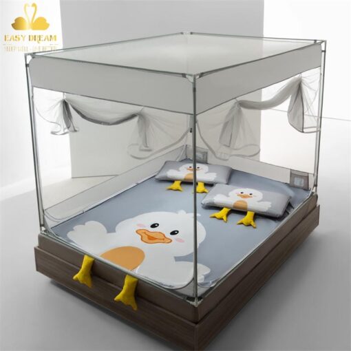 Màn khung không khoan tường nằm nệm - trên giường dưới sàn đều được cao cấp EASY DREAM -màn chống muỗi cho bé -mùng ngủ - Hình ảnh 5