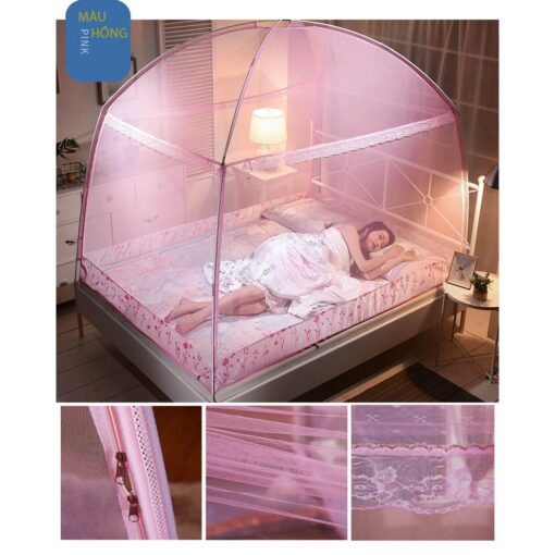 Màn chụp gọng nối mẫu mới đẹp nhất 2023 - Màn chụp cao cấp thông minh chống muỗi công chúa - Hình ảnh 9