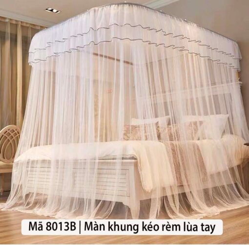 Màn  khung không khoan tường Mẫu mới Mùng khung inox cao cấp EASY DREAM - Hình ảnh 2