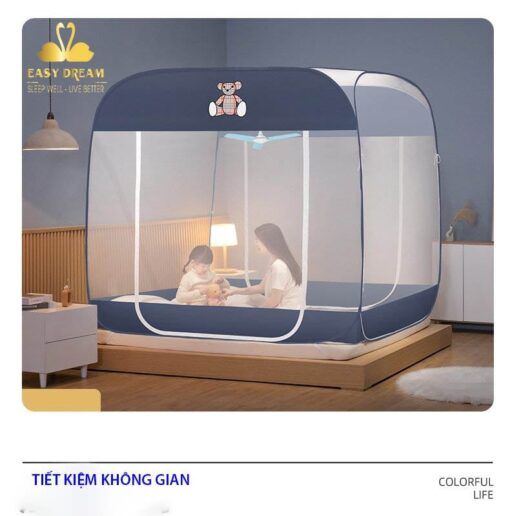 Mua Màn chụp, mùng chụp đỉnh vuông chân viền cao cấp Một Cửa, có thể gấp gọn, dễ dịch chuyển, mang đi hay cất giữ - Hàng chính hãng 1.8*2m